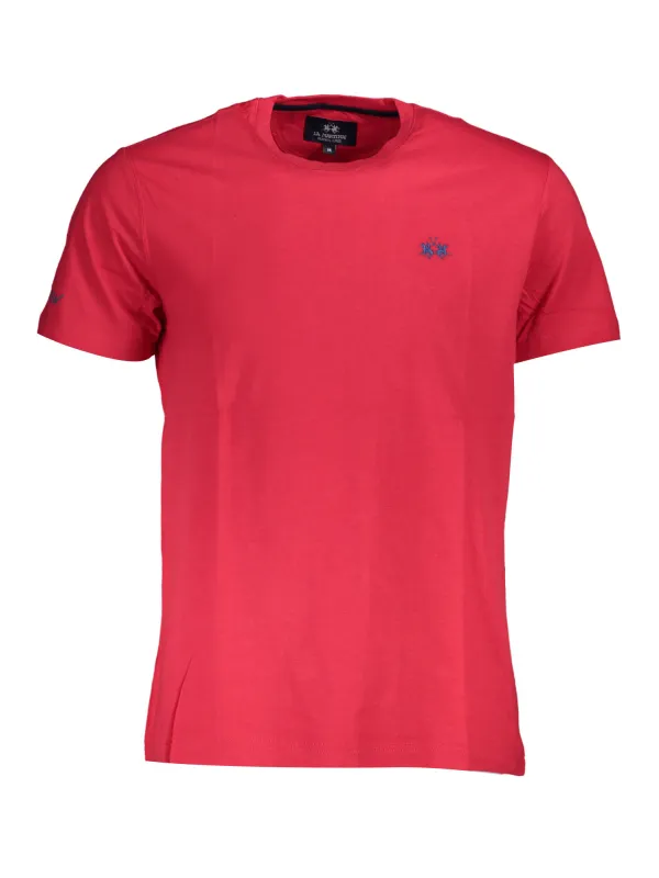 "LA MARTINA T-Shirts im Sale | La Martina Kurzarm TShirt Normale Passform Logo Stickerei Rossorot online kaufen"|Planet-Deluxe