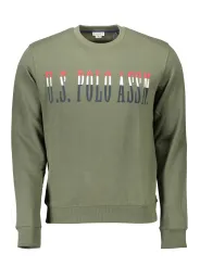 "U.S. POLO Sweatshirts im Sale | US Polo Grünes Rundhals Sweatshirt mit Logo Print online kaufen"|Planet-Deluxe