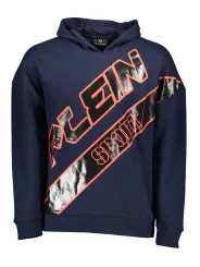 "Plein Sport Sweatshirts im Sale | Kontrast Hoodie mit Applikation und Print - Plein Sport Navy online kaufen"|Planet-Deluxe