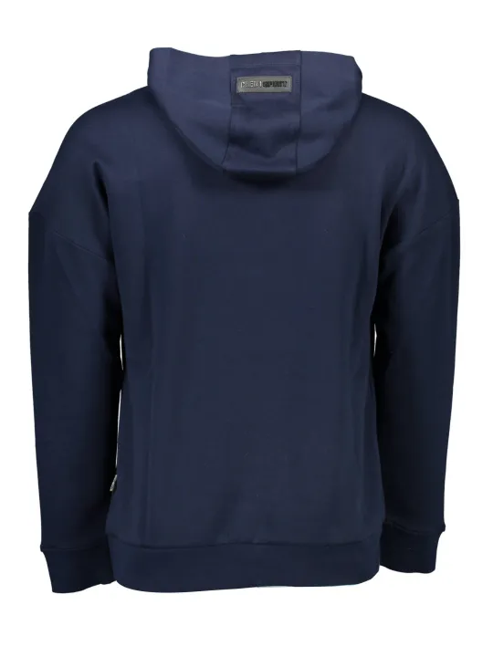 "Plein Sport Sweatshirts im Sale | Kontrast Hoodie mit Applikation und Print - Plein Sport Navy online kaufen"|Planet-Deluxe