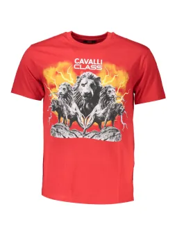 Cavalli Class Logo T-Shirt – Kurzarm, Rundhals, Normal Fit