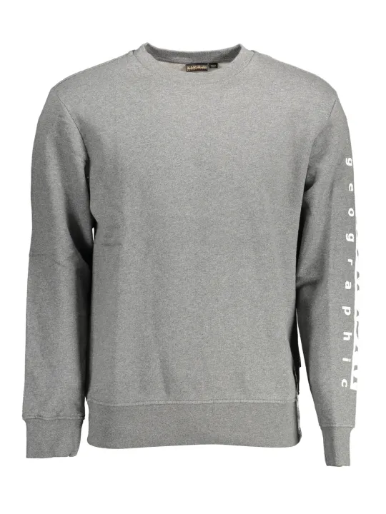 "Napapijri Sweatshirts im Sale | Napapijri Rundhals Sweatshirt Grau Logo online kaufen"|Planet-Deluxe
