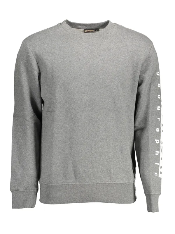 "Napapijri Sweatshirts im Sale | Napapijri Rundhals Sweatshirt Grau Logo online kaufen"|Planet-Deluxe