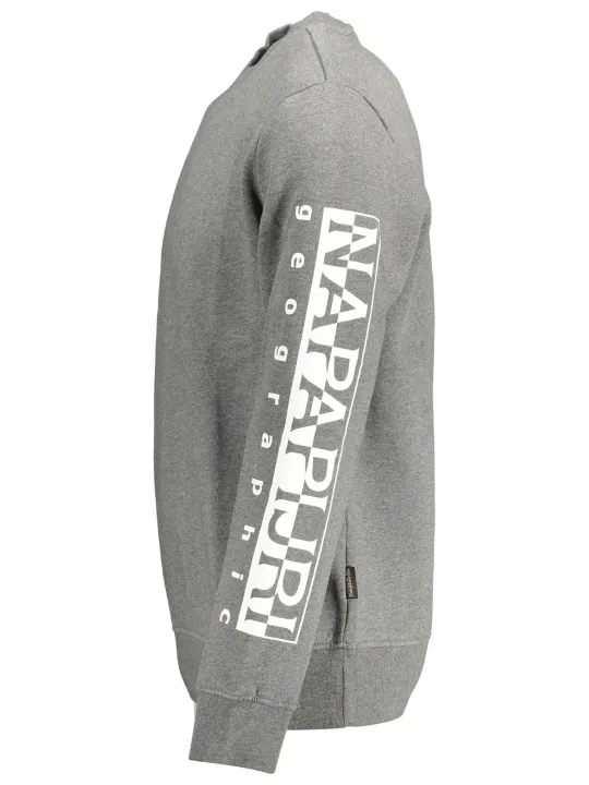 "Napapijri Sweatshirts im Sale | Napapijri Rundhals Sweatshirt Grau Logo online kaufen"|Planet-Deluxe