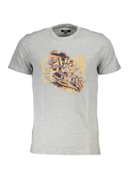 "Cavalli Class Graues Logo-T-Shirt - Stilvoll & Bequem"