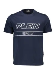 "Plein Sport T-Shirts im Sale | Kontrast TShirt Rundhals mit Logo Druck Navy  online kaufen"|Planet-Deluxe