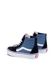 Schwarze und blaue Vans SK8-HI