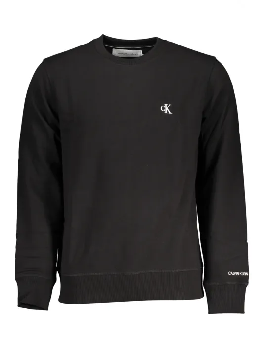 "Calvin Klein Sweatshirts im Sale | Calvin Klein Logo Sweatshirt Schwarz Rundhals online kaufen"|Planet-Deluxe