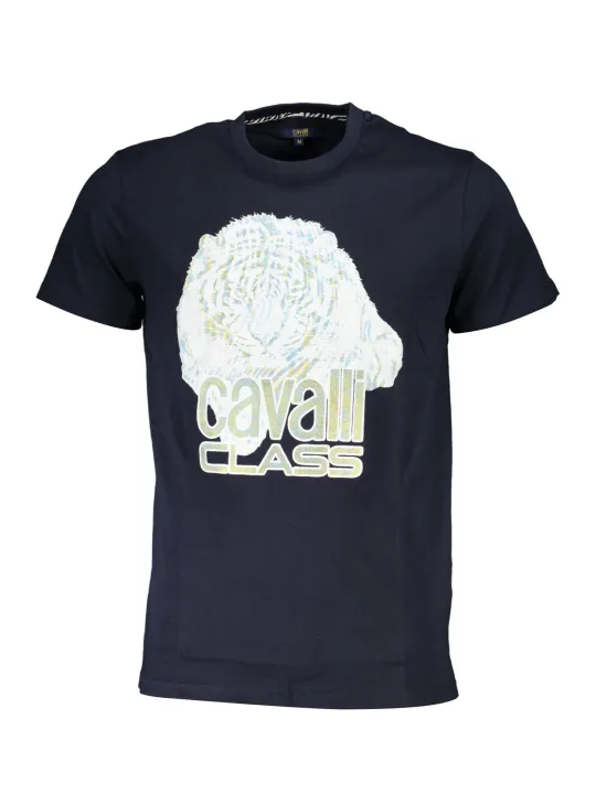 "Cavalli Class T-Shirts im Sale | Cavalli Class QXT61WJD060_D3BE2AA_BLU04926 Blau online kaufen"|Planet-Deluxe