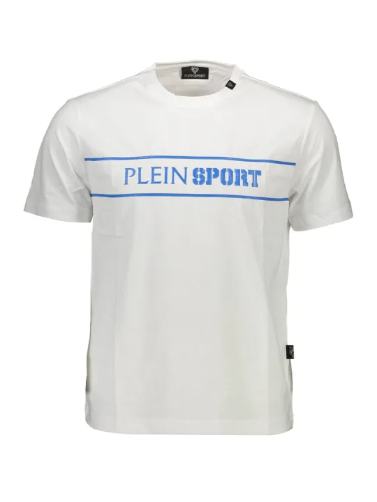 "Plein Sport T-Shirts im Sale | Kontrast-T-Shirt Rundhals Plein Sport Weiß online kaufen"|Planet-Deluxe