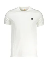 "Timberland T-Shirts im Sale | Slim Fit Rundhals T-Shirt mit Sticklogo Timberland Weiß online kaufen"|Planet-Deluxe