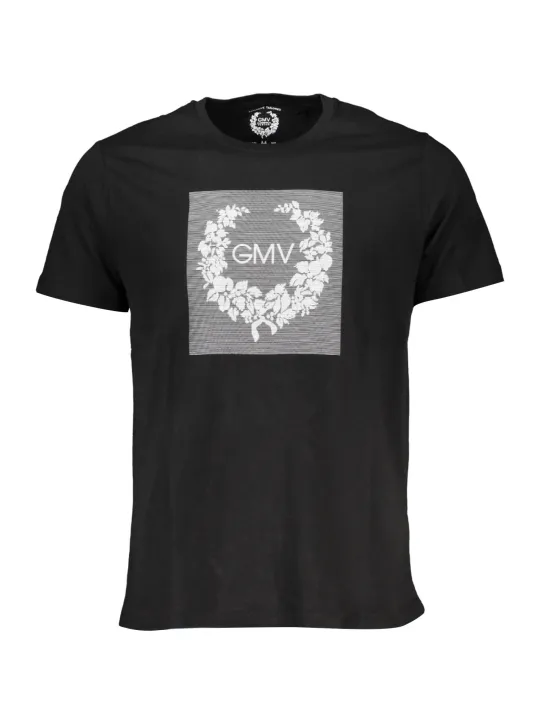 "GIAN MARCO VENTURI T-Shirts im Sale | Schwarz Rundhals T-Shirt mit Logo von Gian Marco Venturi online kaufen"|Planet-Deluxe