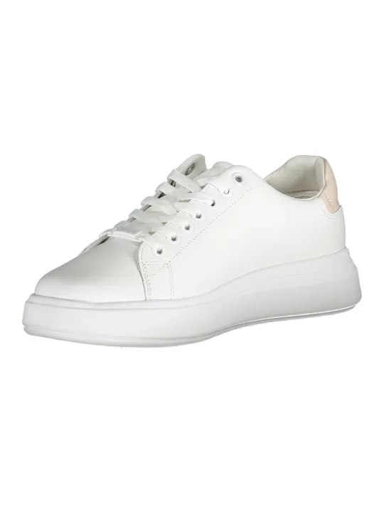 "Calvin Klein Sneakers im Sale | Calvin Klein Weiße Schnürsneaker mit Kontrastdetails online kaufen"|Planet-Deluxe