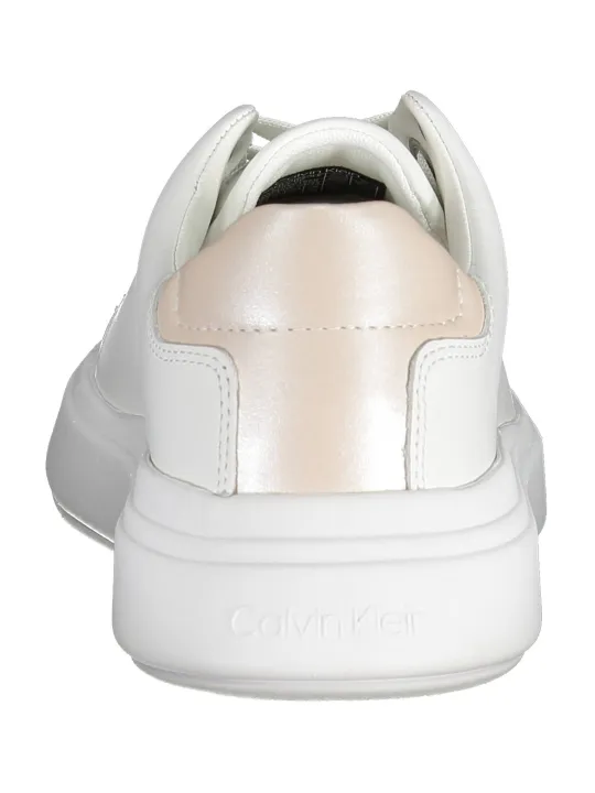 "Calvin Klein Sneakers im Sale | Calvin Klein Weiße Schnürsneaker mit Kontrastdetails online kaufen"|Planet-Deluxe