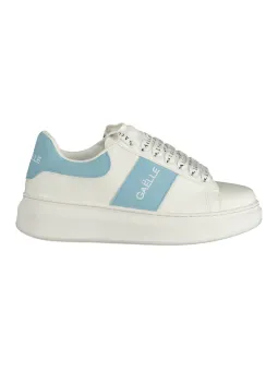 "Gaelle Paris Eco Leder Sneakers mit Kontrastschnürsenkeln"