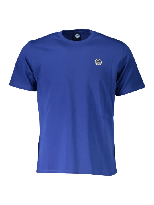 "North Sails T-Shirts im Sale | Kurzarmshirt Rundhals Logo Applikation North Sails Blau online kaufen"|Planet-Deluxe