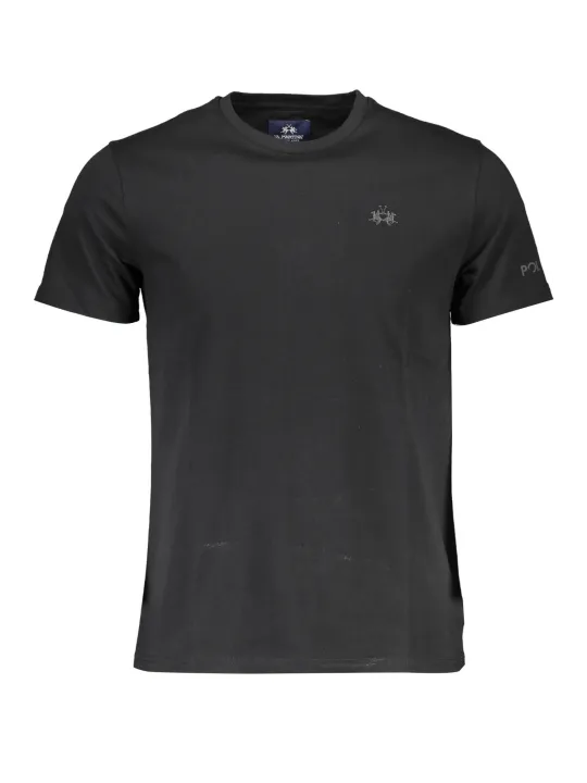 "LA MARTINA T-Shirts im Sale | La Martina Kurzarm Shirt Rundhals Logo Stickerei Schwarz online kaufen"|Planet-Deluxe