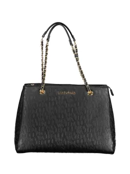 "Valentino Tasche: Schwarze Eleganz mit Ketten-Details"