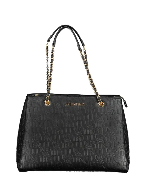 "Valentino Tasche: Schwarze Eleganz mit Ketten-Details" "Valentino Tasche: Schwarze Eleganz mit Ketten-Details"