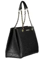 "Valentino Tasche: Schwarze Eleganz mit Ketten-Details"