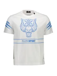 "Plein Sport T-Shirts im Sale | Kontrastdruck Logo TShirt Plein Sport Weiß online kaufen"|Planet-Deluxe
