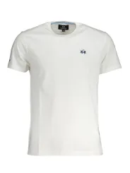 "LA MARTINA T-Shirts im Sale | LaMartina Kurzarmshirt Normale Passform Rundhals Stickerei Bianco online kaufen"|Planet-Deluxe