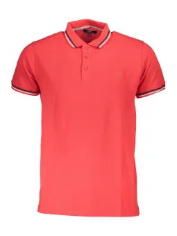 "Cavalli Class Rot Kurzarm-Poloshirt mit Logo & Stickerei"