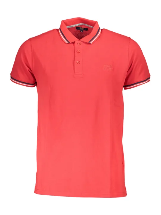 "Cavalli Class Poloshirts im Sale | Kurzarm-Poloshirt Cavalli Class Rot mit Logo und Stickerei online kaufen"|Planet-Deluxe