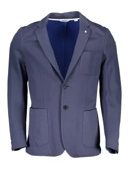 GANT Blaue Langarmjacke – Stilvoll mit Taschen & Knöpfen