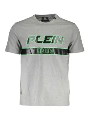 "Plein Sport T-Shirts im Sale | Graues Rundhals TShirt mit Logo Print von Plein Sport online kaufen"|Planet-Deluxe