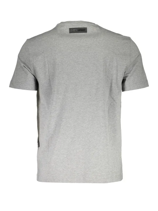 "Plein Sport T-Shirts im Sale | Graues Rundhals TShirt mit Logo Print von Plein Sport online kaufen"|Planet-Deluxe