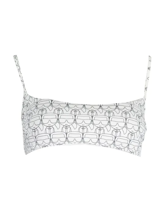 "Karl Lagerfeld Beachwear Startseite im Sale | KARL LAGERFELD BEACHWEAR BADEANZUG-TOP DAMEN WEIß online kaufen"|Planet-Deluxe