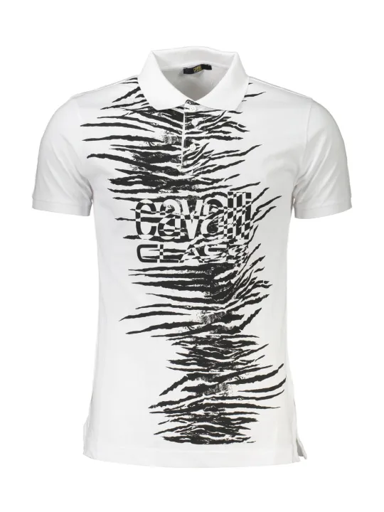 "Cavalli Class Poloshirts im Sale | Kurzarm Poloshirt Normale Passform 3 Knoepfe Cavalli Class online kaufen"|Planet-Deluxe
