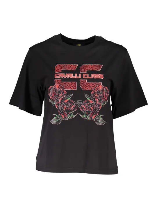 "Cavalli Class T-Shirts im Sale | Cavalli Class QXT62FJD060_08D9151_NERO05051 online kaufen"|Planet-Deluxe