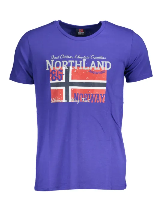 "NORWAY 1963 T-Shirts im Sale | Norwegen Blau Royal Kurzarmshirt Rundhals 1963 online kaufen"|Planet-Deluxe