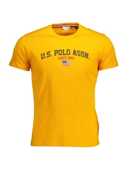 U.S. POLO Kurzarmer T-Shirt Arancio - Logoaufdruck
