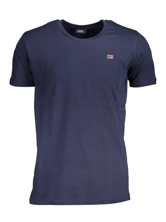 "Norwegen 1963 Logo T-Shirt Blau - Rundhals & Kurzarm"