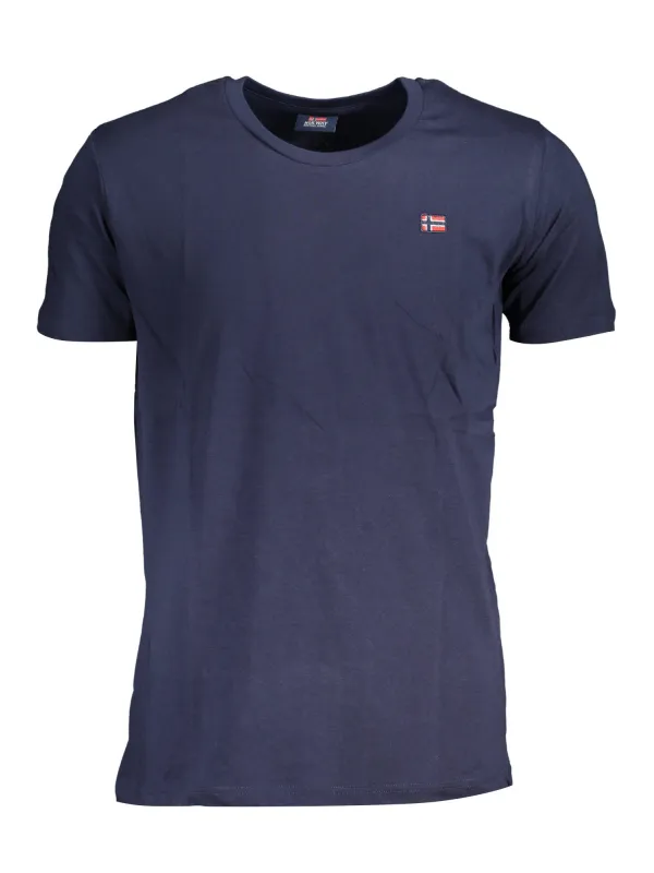 "Norwegen 1963 Logo T-Shirt Blau - Rundhals & Kurzarm"