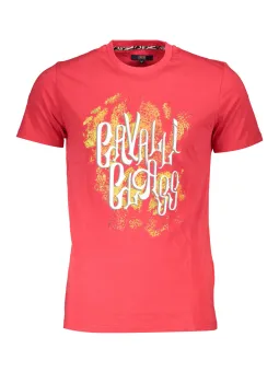 Cavalli Class Kurzarmshirt Logo Rot – Stilvolles T-Shirt