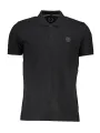 GIAN MARCO VENTURI Schwarz Polo Kurzarm mit Logo