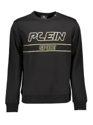 "Plein Sport Sweatshirts im Sale | PleinSport Sweatshirt Rundhals Kontrast Print Logo Schwarz online kaufen"|Planet-Deluxe