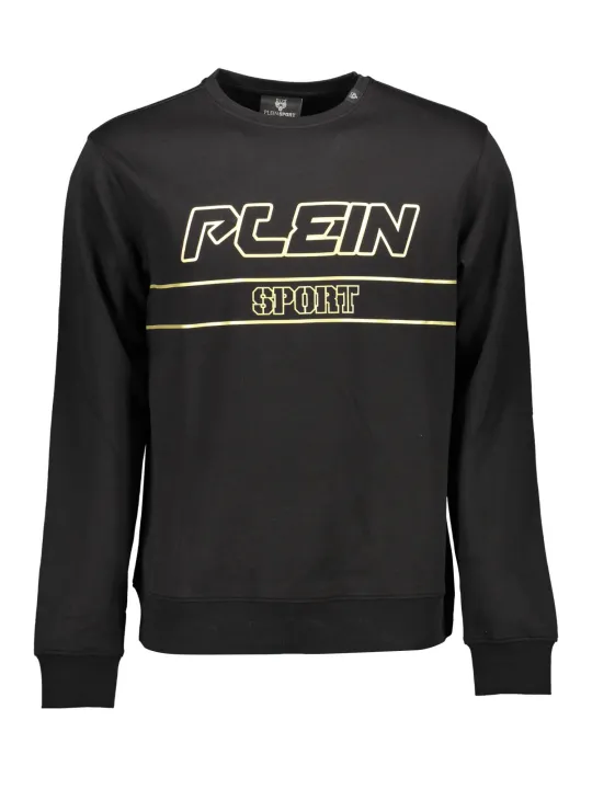 "Plein Sport Sweatshirts im Sale | PleinSport Sweatshirt Rundhals Kontrast Print Logo Schwarz online kaufen"|Planet-Deluxe