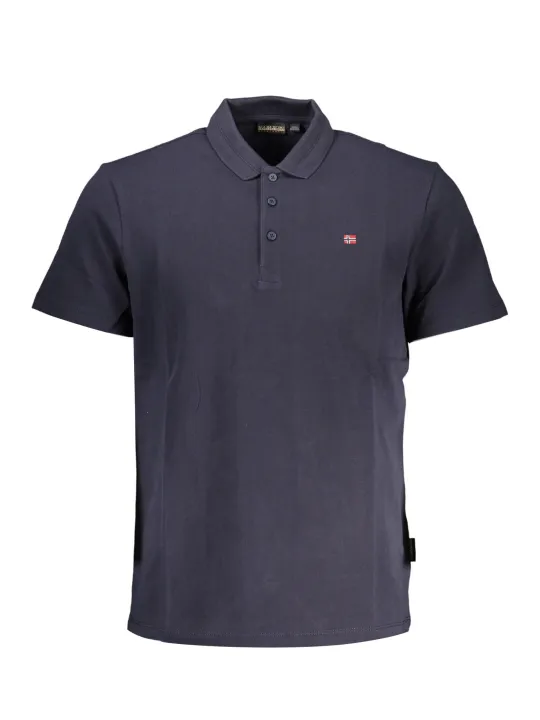 "Napapijri Poloshirts im Sale | Kurzarm Poloshirt mit Sticklogo und 3 Knöpfen online kaufen"|Planet-Deluxe