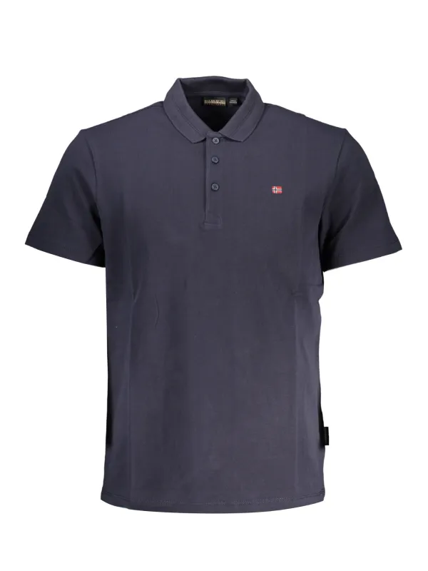 "Napapijri Poloshirts im Sale | Kurzarm Poloshirt mit Sticklogo und 3 Knöpfen online kaufen"|Planet-Deluxe