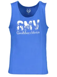 GIAN MARCO VENTURI Blaue Logo Tanktop - Stilvolles Hemd
