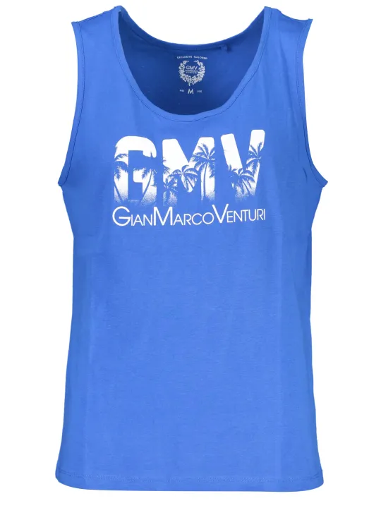 GIAN MARCO VENTURI Blaue Logo Tanktop - Stilvolles Hemd
