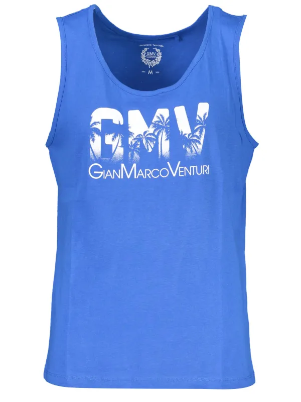 GIAN MARCO VENTURI Blaue Logo Tanktop - Stilvolles Hemd