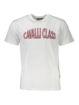 "Cavalli Class Logo T-Shirt - Kurzarm, Rundhals, Normal Fit"