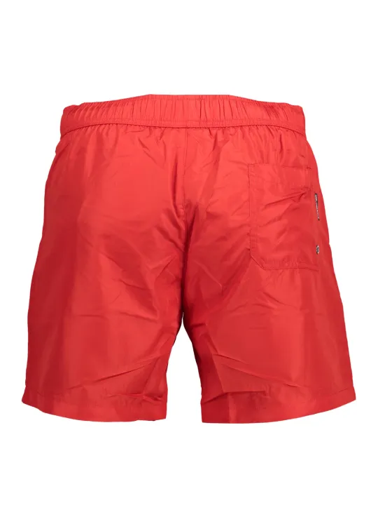 "Karl Lagerfeld Beachwear Badehosen im Sale | Karl Lagerfeld Badehose Rot mit Taschen und Innenslip online kaufen"|Planet-Deluxe