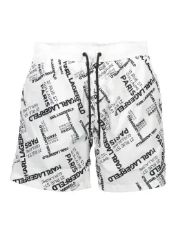 "Karl Lagerfeld Badeshorts: Stilvolle Kontrastdetails & Taschen"
